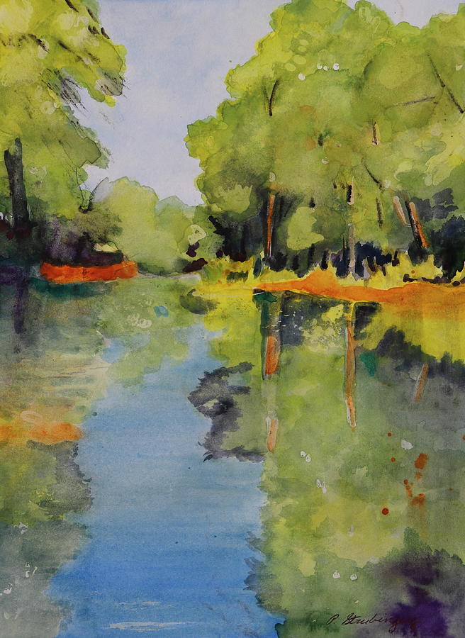 Montauk River Watercolor Painting by Patty Strubinger - Fine Art America