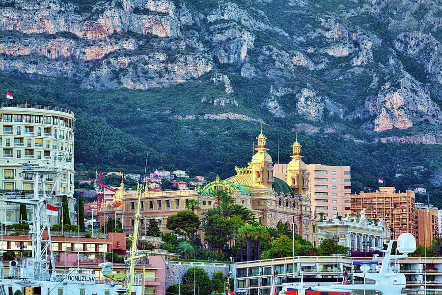 Monte Carlo Casino and waterfront Photograph by Tatiana Travelways