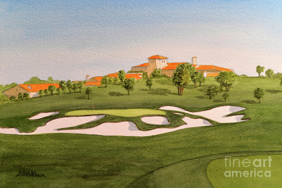 Monte Rei Golf Course Portugal Painting by Bill Holkham