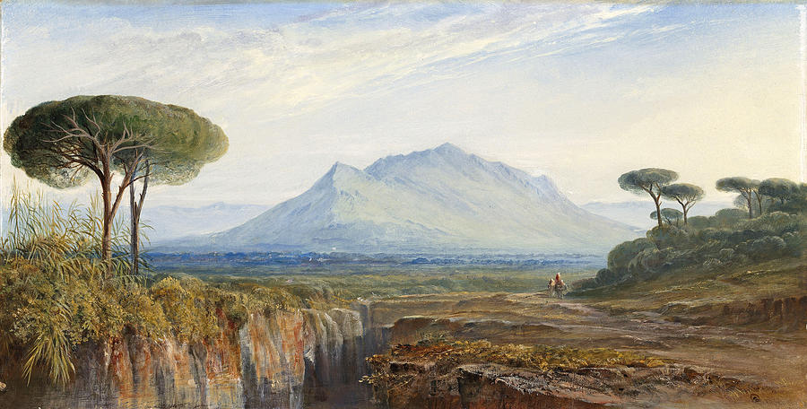 Monte Soratte near Rome, Italy Painting by Edward Lear