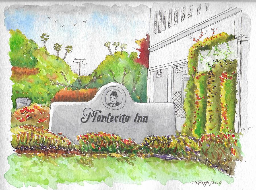 Montecito Inn in Montecito, California Painting by Carlos G Groppa