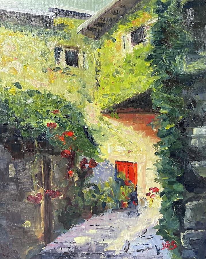 Landscape Painting - Montefioralle in Greve in Chianti by Jennifer Gorman-Strawbridge