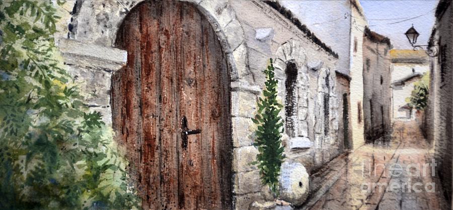 Cat Painting - Montenegro #24 Kotor old town 17x36 cm 2018 by Nenad Kojic Watercolours