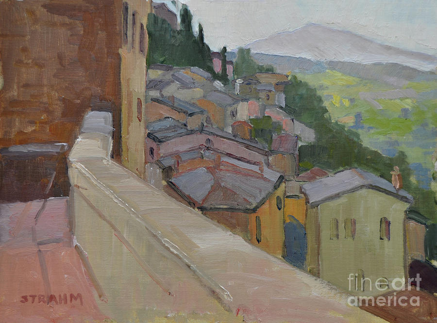 Montepulciano, at Morning Light Painting by Paul Strahm