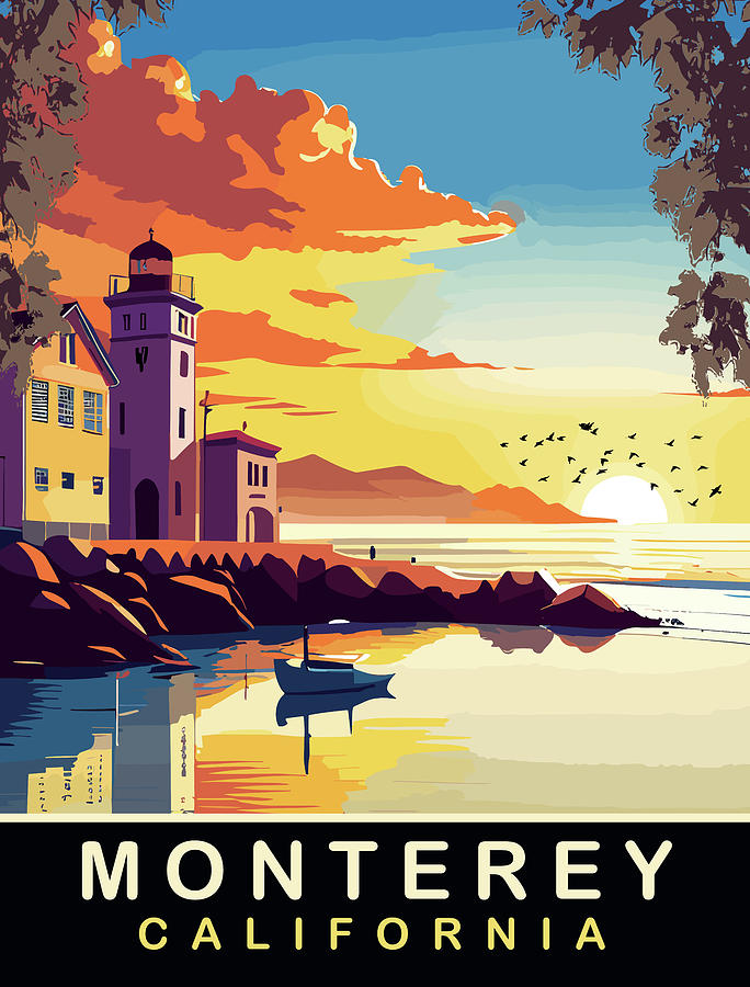 Monterey Coast, CA Digital Art by Long Shot