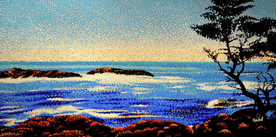 Monterey Coastal Scene Painting by Hadi Aghaee