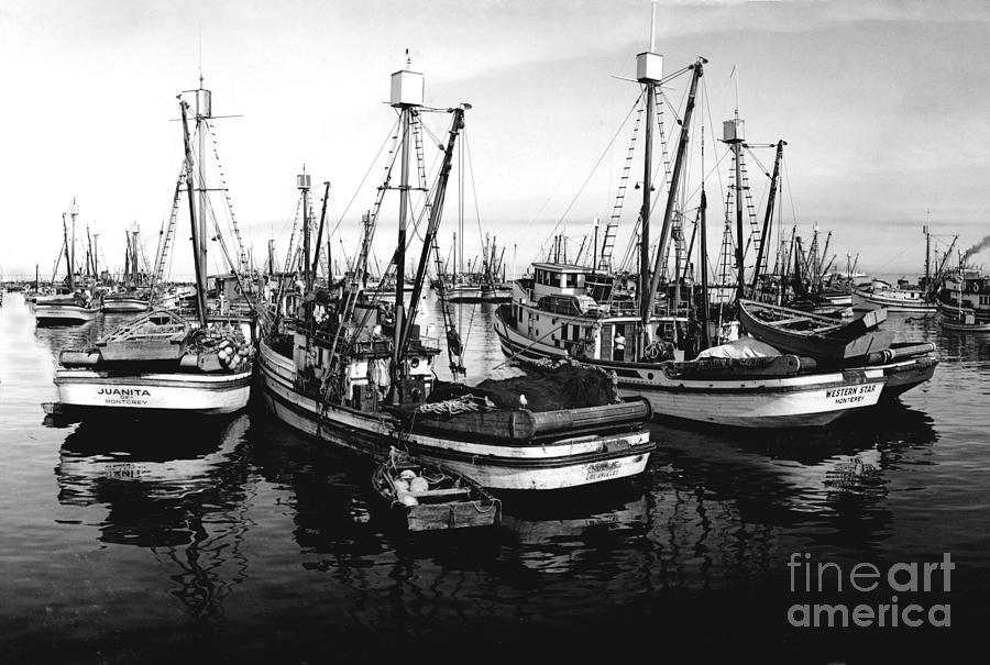 Boat Photograph - Monterey Fishing Fleet 1940 by Monterey County Historical Society