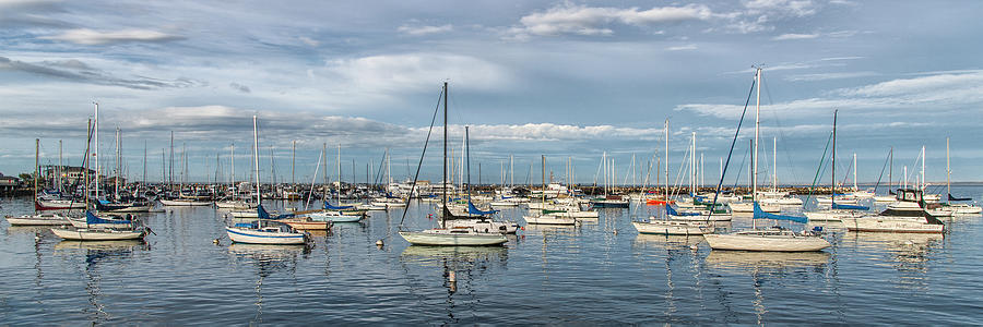 Monterey Harbor Boats Monterey, CA - W470 Photograph by Bruce McFarland