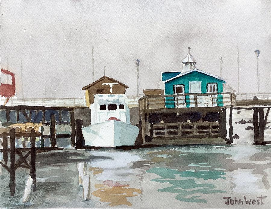 Monterey Old Wharf Painting by John West