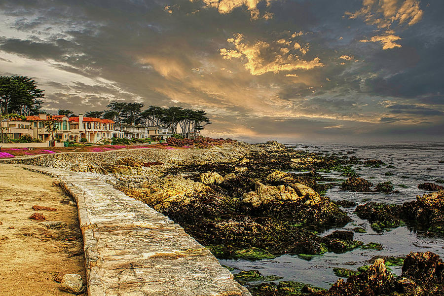 Monterey Seascape Golden Hour Photograph by Judy Vincent