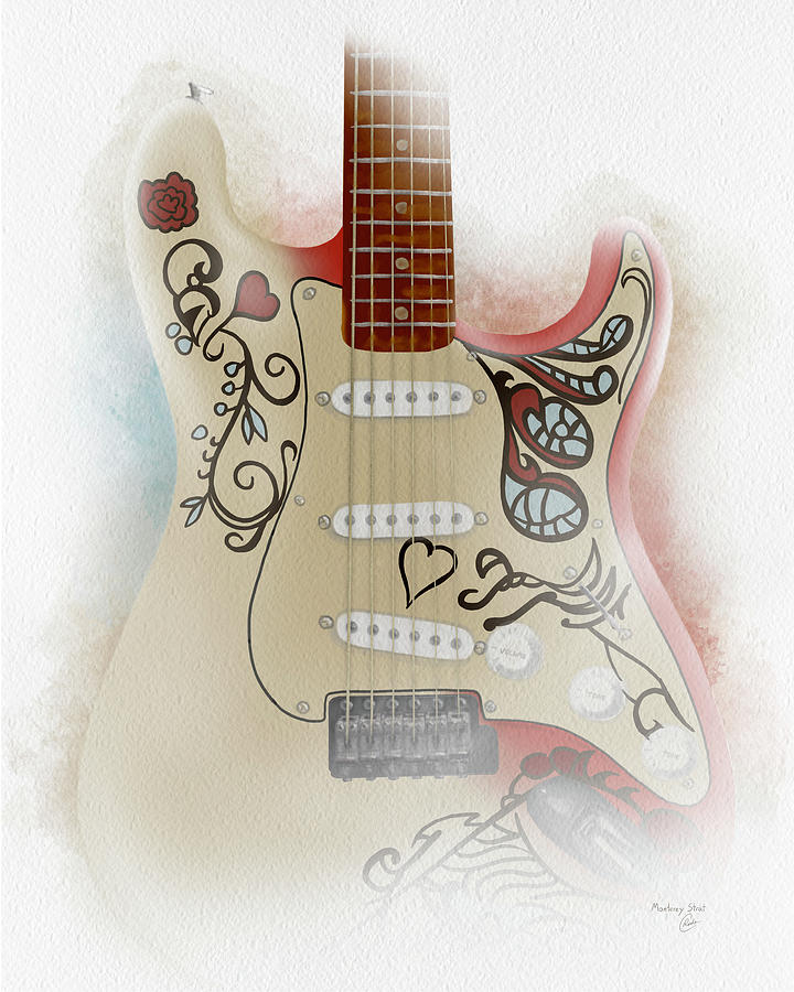 Monterey Strat - Jimi Hendrix Digital Art by Chadrick Rode - Fine