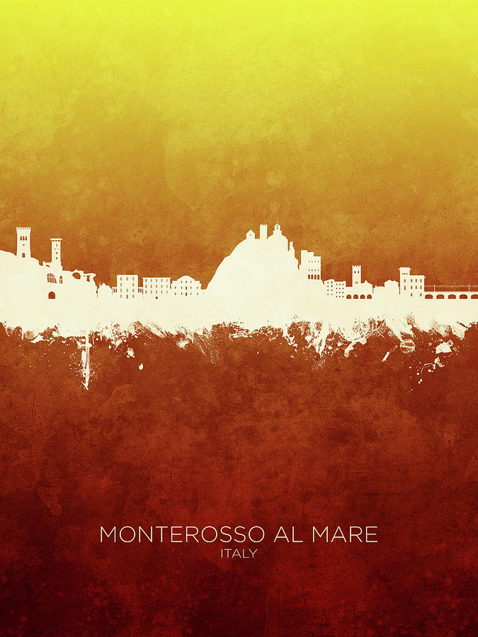 Monterosso al Mare Italy Skyline #67 Digital Art by Michael Tompsett