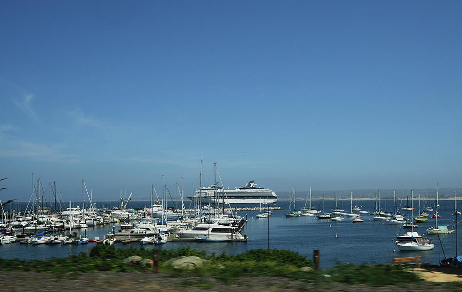 Monterrey Bay Marina and a Cruise Chip Photograph by James C Richardson