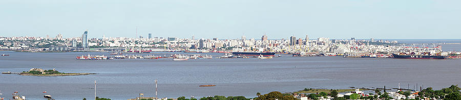 Montevideo Harbor Panorama Photograph by Richard Reeve