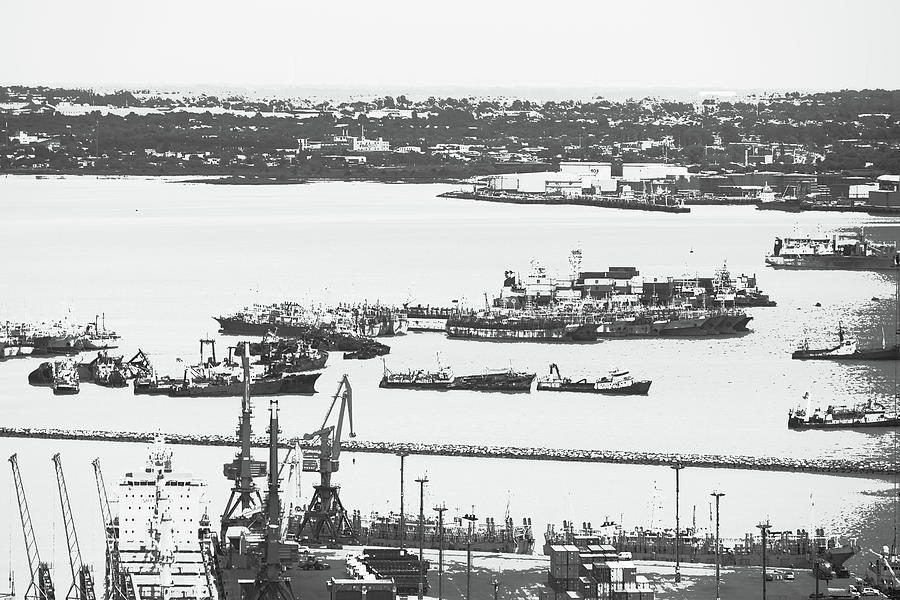 Montevideo Harbor Wrecks 1 Mixed Media by Richard Reeve