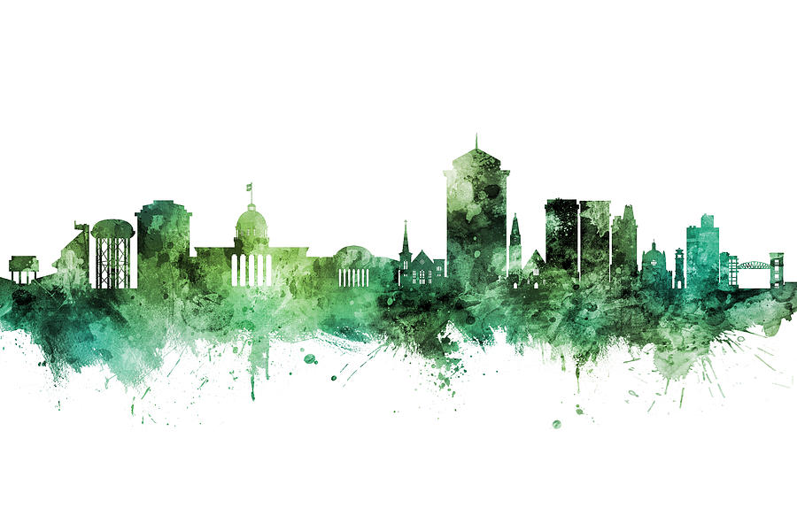 Montgomery Alabama Skyline #60 Digital Art by Michael Tompsett - Fine ...