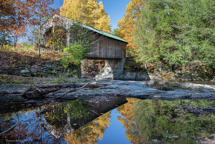 Montgomery Covered Bridge Reflection Photograph by TS Photo