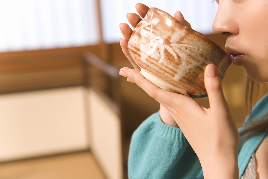 Month of person drinking Japanese tea Photograph by Tagstock1