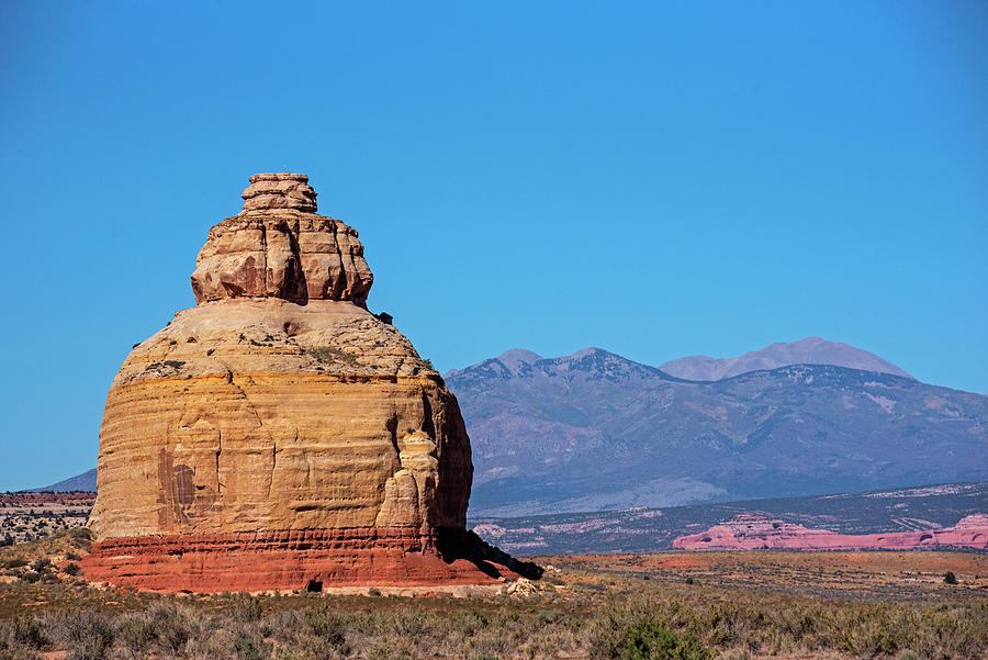 Monticello Utah Church Rock and surrounding Mountains Photograph by Toby McGuire