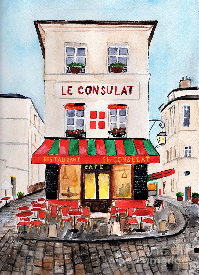 Montmarte in Watercolor Painting by Julia Rizza | Fine Art America