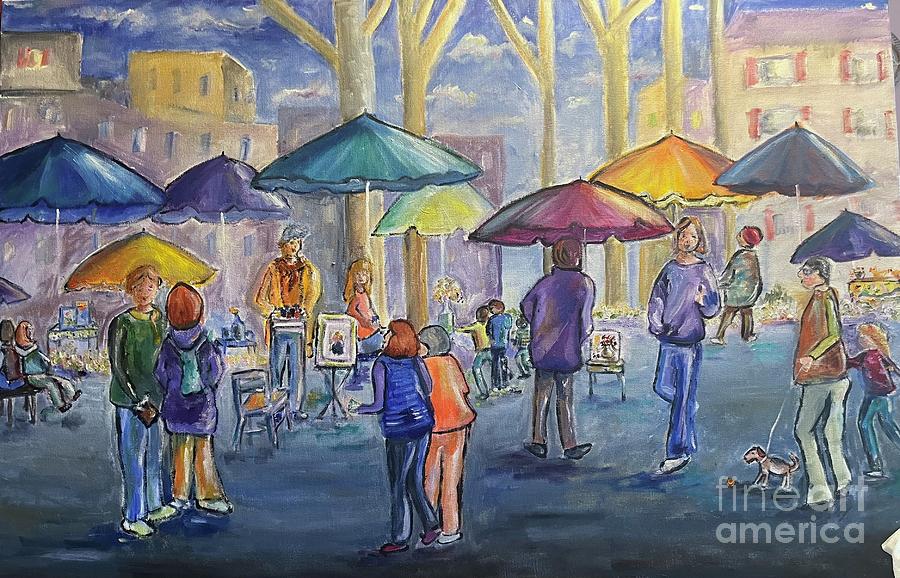Montmartre in oil Painting by Nancy Anton