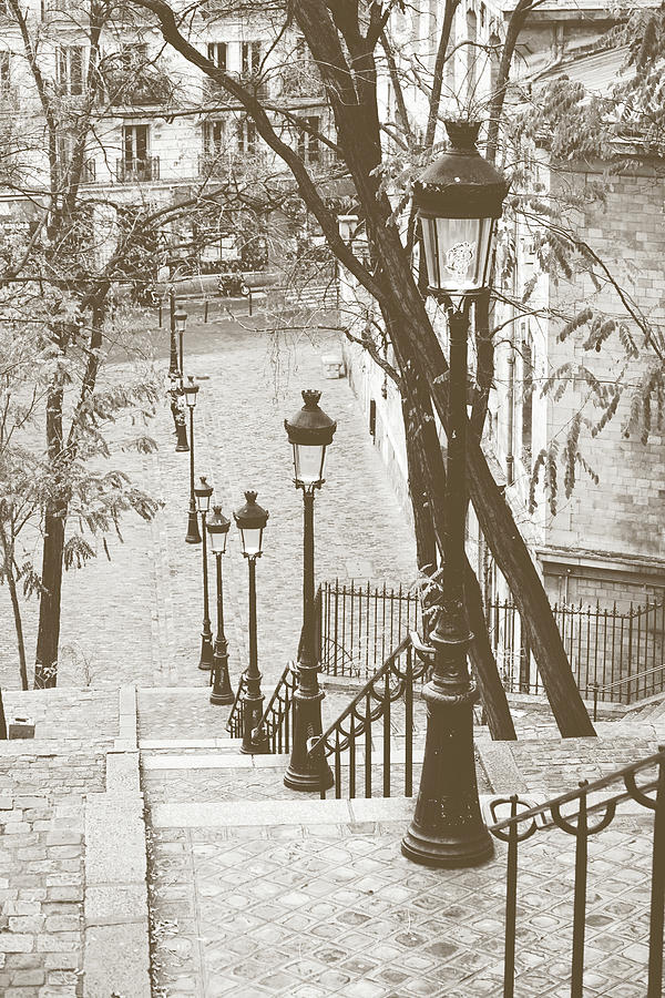 Montmartre Steps - Paris Iconic Places Photograph by Carolina Reina
