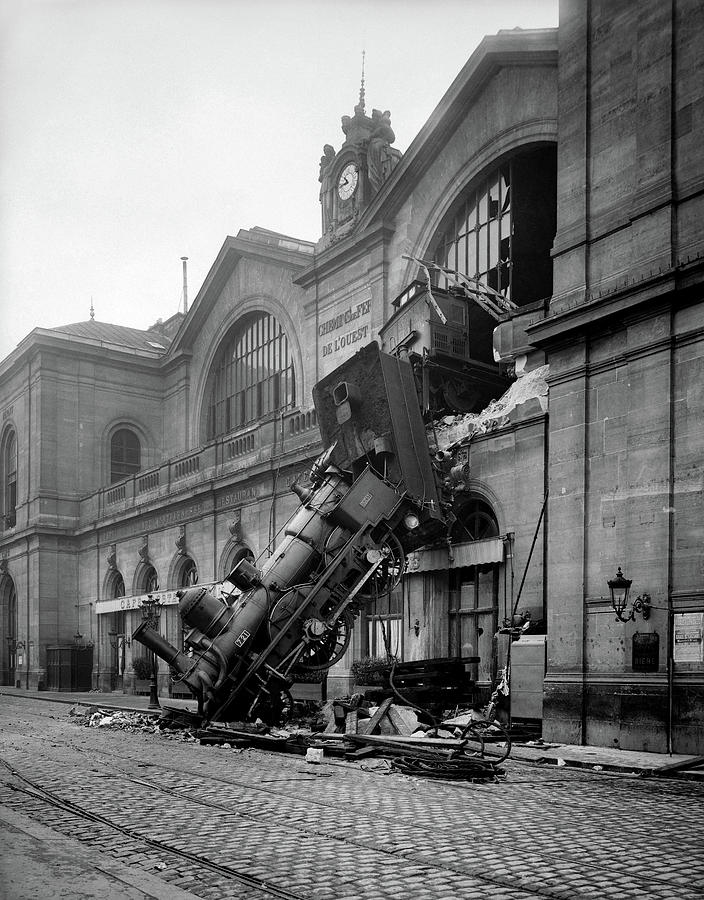 Montparnasse Derailment Railway Accident At The Gare Montparnasse In   Montparnasse Derailment Railway Accident At The Gare Montparnasse In Paris October 22 1895 Leopold Louis Mercier 