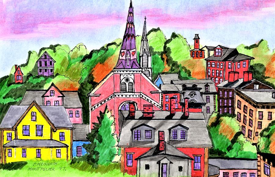 Montpelier Vermont Drawing by Paul Meinerth