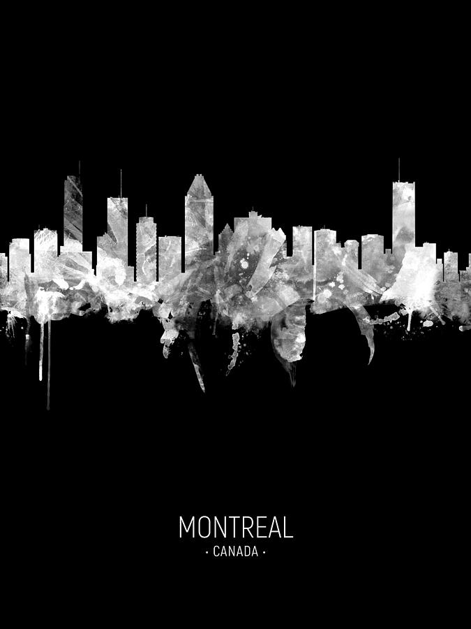 Montreal Canada Skyline #46 Digital Art by Michael Tompsett