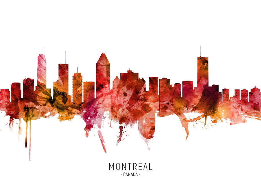 Montreal Canada Skyline #94 Digital Art by Michael Tompsett