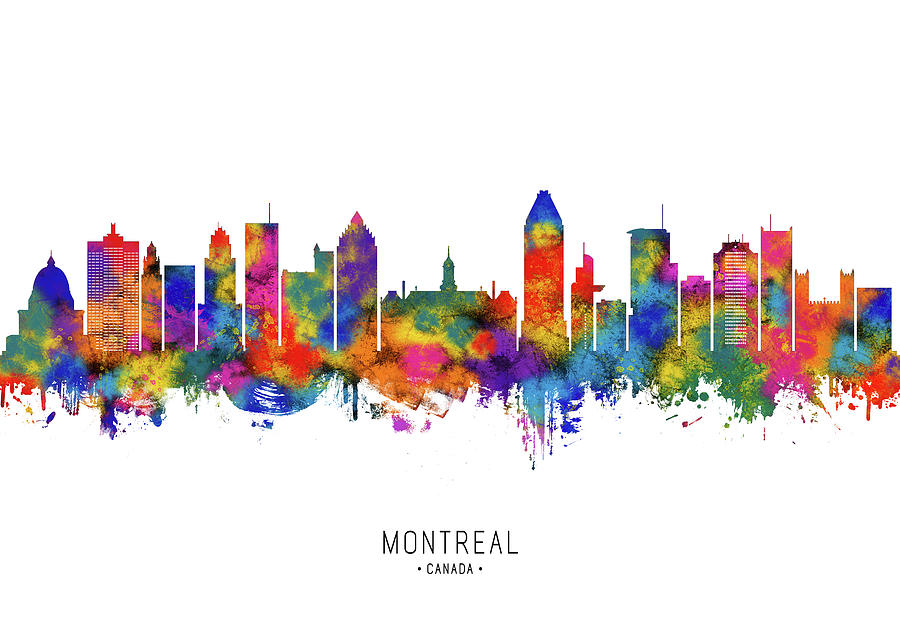 Montreal Canada Skyline Digital Art by NextWay Art - Fine Art America