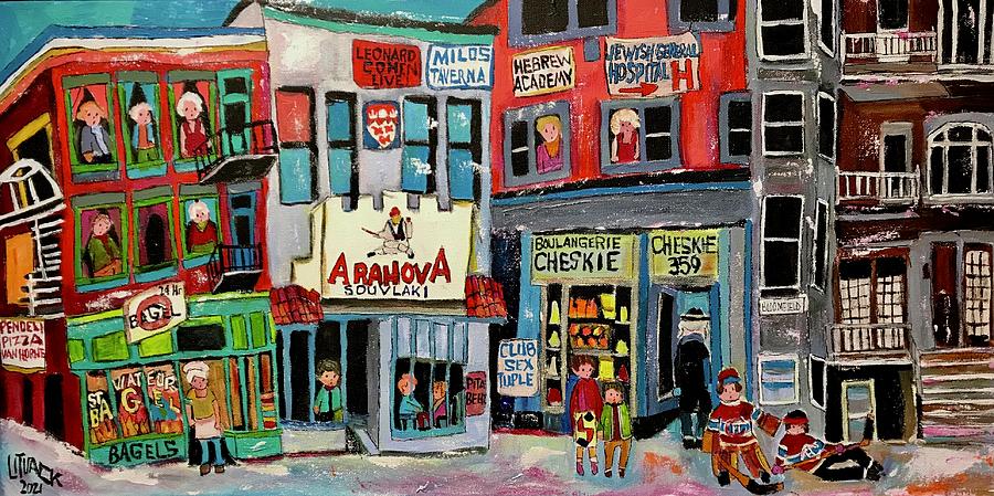 Montreal Location Memories, Painting by Michael Litvack