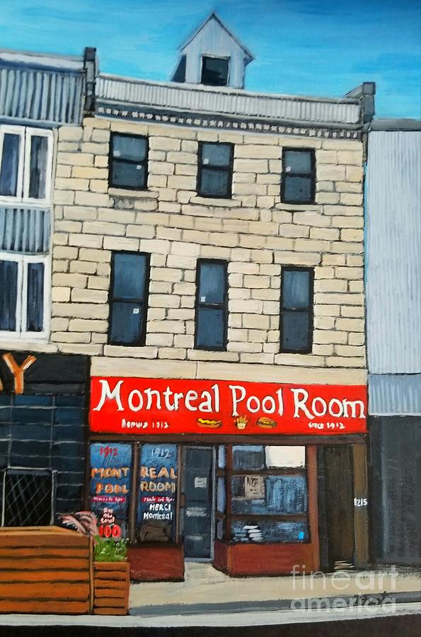 Montreal Pool Room Painting by Reb Frost