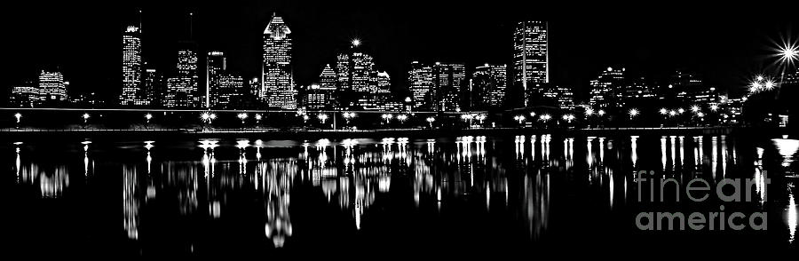  Montreal Skyline by night Photograph by Frederic Bourrigaud