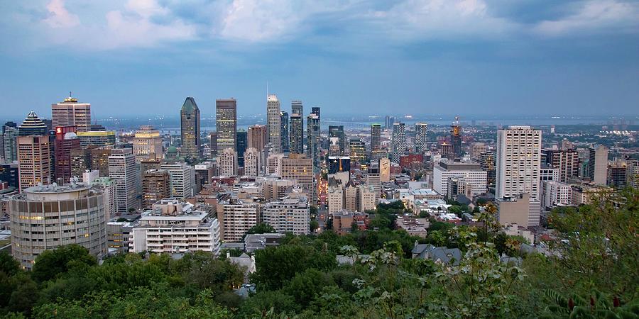 Montreal Skyline Cityscape At Dusk Photograph