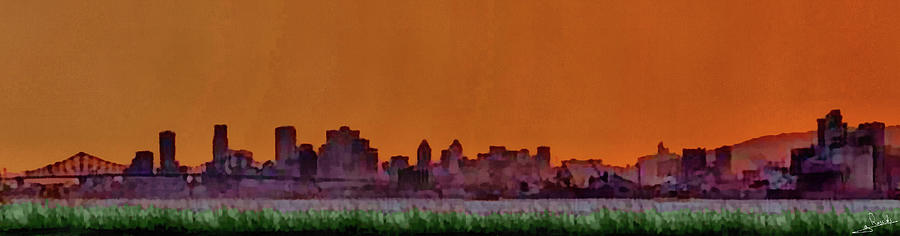 Montreal skyline Painting by George Rossidis