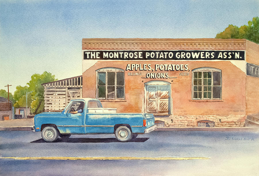 Montrose Potato Growers Mixed Media by Joan Wolbier