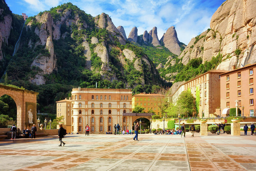 Montserrat Monastery and its tourist complex.- Orton glow Editio Photograph by Jordi Carrio Jamila
