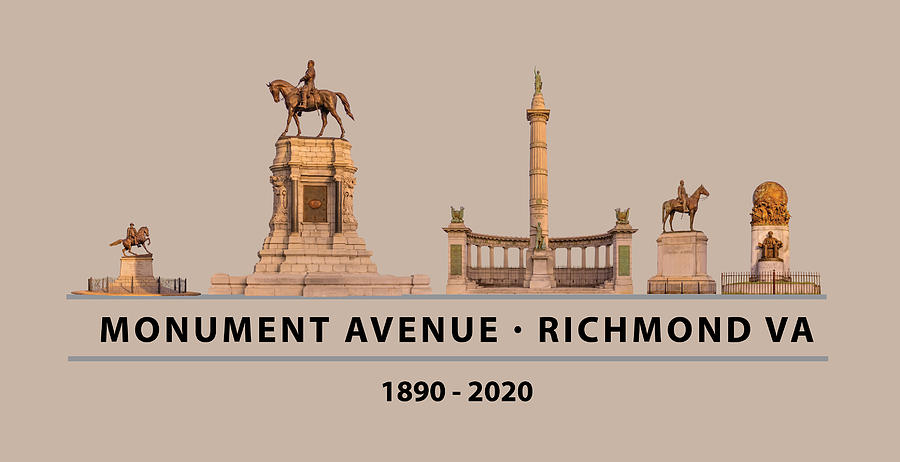 Richmond Photograph - Monument Avenue 1890-2020 by Judy Smith