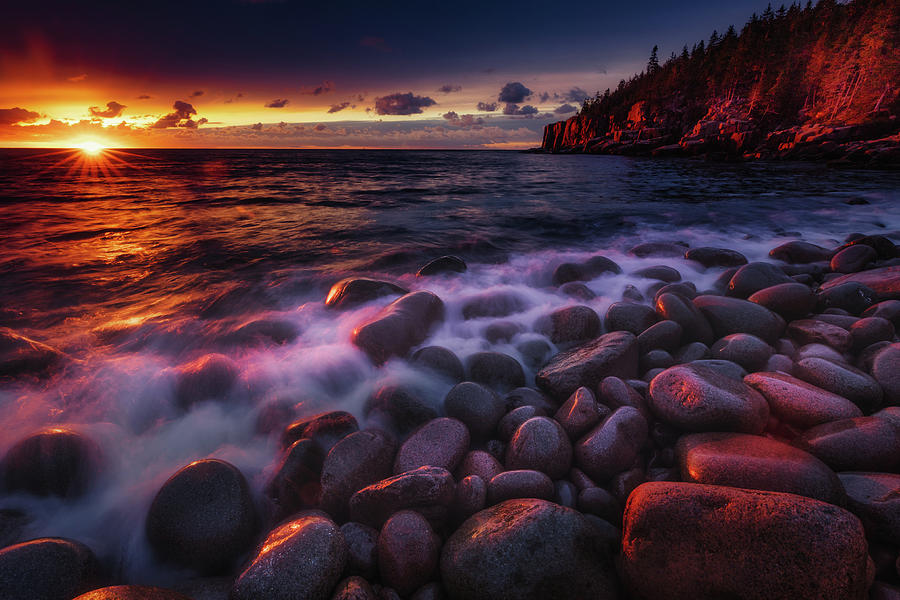 Acadia National Park Photograph - Monument Beach Maine  by Emmanuel Panagiotakis