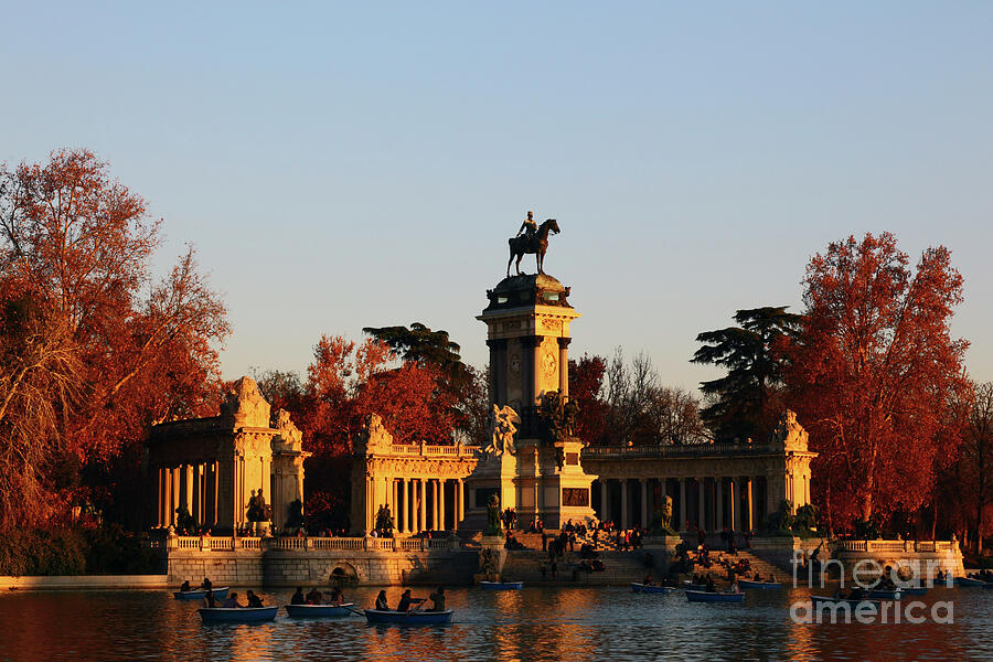 Monument to Alfonso XII Retiro Park Madrid Spain Photograph by James Brunker