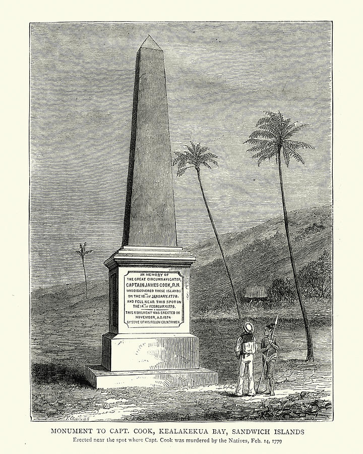 Monument to Captain James Cook Drawing by Duncan1890
