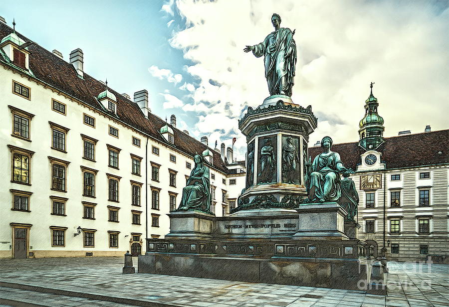 Monument to Francis I, Vienna Digital Art by Jerzy Czyz