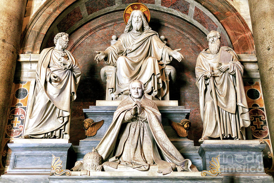 Monument to Pius VIII at the Vatican in Italy Photograph by John Rizzuto