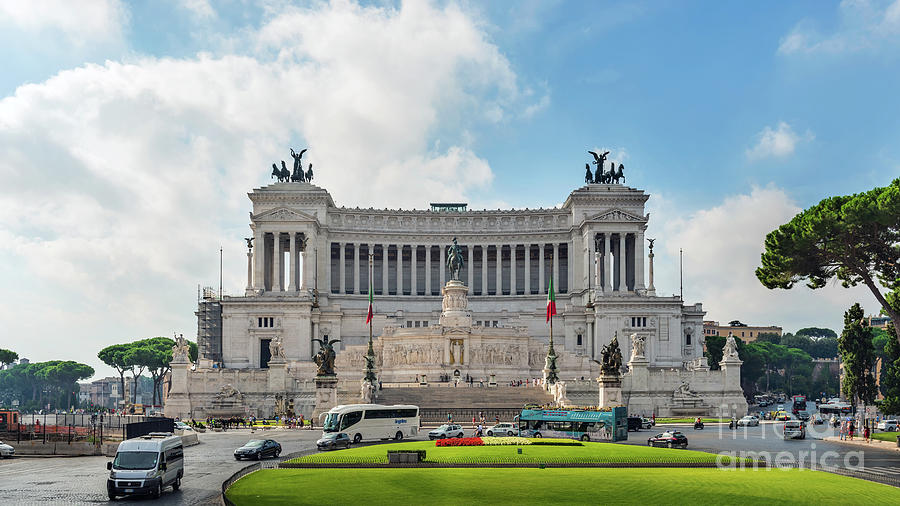 Monument to Victor Emanuel II in Piazza Venezia, Rome, Italy Photograph by Marek Poplawski
