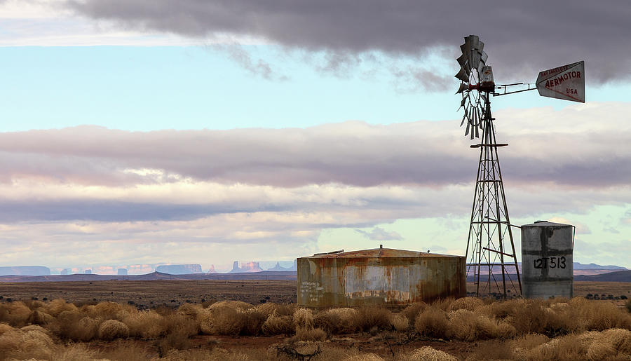 Monument Valley and Windmill Photograph by Jonathan Thompson