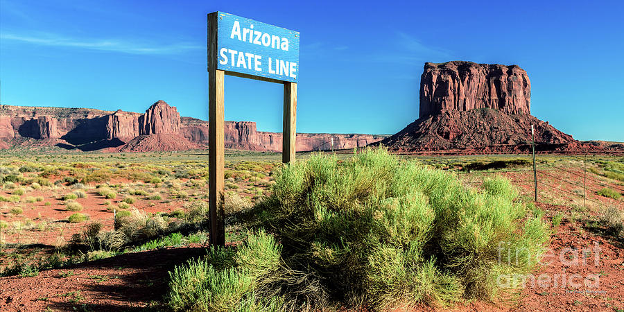 Monument Valley Arizona State Line 2 to 1 Ratio Photograph by Aloha Art