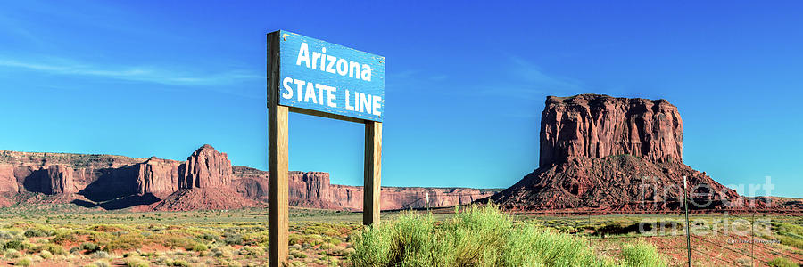 Monument Valley Arizona State Line 3 to 1 Ratio Photograph by Aloha Art