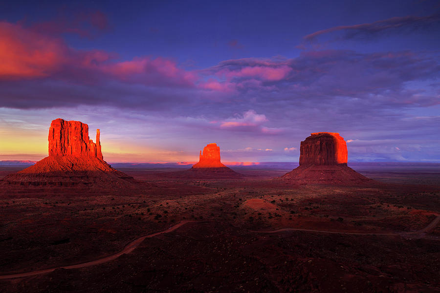 Monument Valley At Sunset Photograph