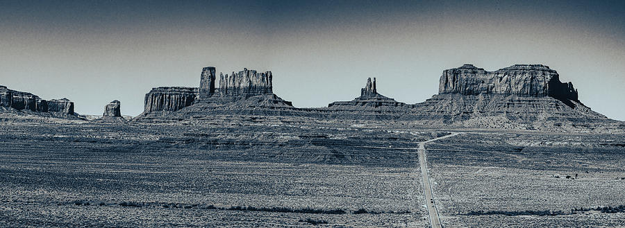 Monument Valley Colorized BnW Photograph by Daniel Hebard